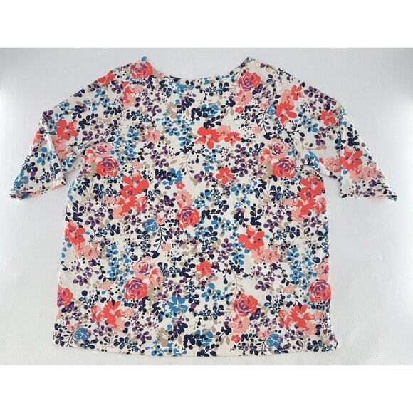 Jessica London Plus Size Floral Tunic‎ Blouse Top Size 22/24 Boho Preppy Office - Picture 3 of 9